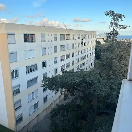 Cocon Azur Avec Vue Panoramique Sur - 4 アパート ニース